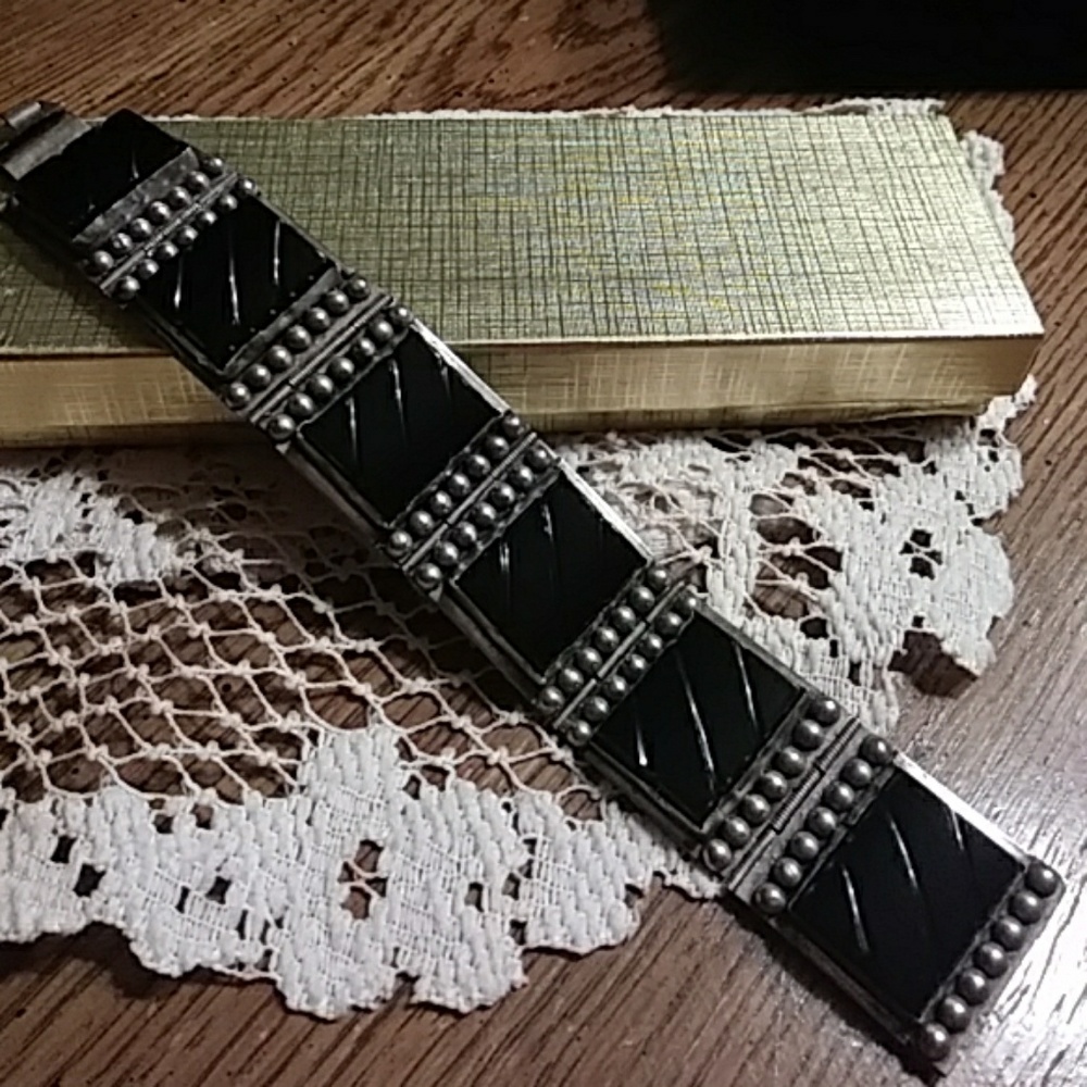 Final Bold Sterling Silver Onyx Bracelet - image 3